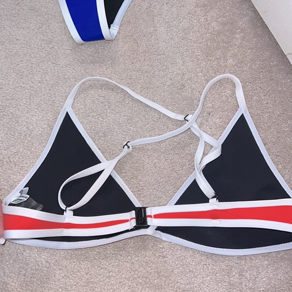 hoaka swim wear neoprene bikini top in red - Picture 2 of 4